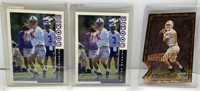 Sports cards - lot of three Peyton Manning rookie