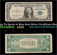 1935H Key To Series $1 Blue Seal Silver Certificat