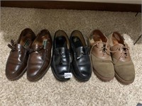 3 PAIRS OF SHOES 8.5 LEATHER UPPERS