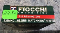 7- .223 FIOCCHI AMMO 140 RDS