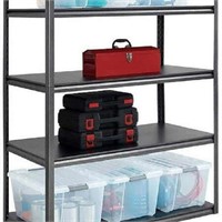 Whalen 5-Shelf 48W 24D 72H Steel  Black 6pk