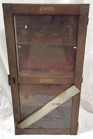 Antique Lance Store Display Case, Red - as is