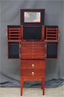 Lori Greiner Deluxe Wood Jewelry Organizer Armoire