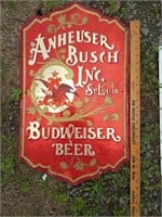 Wood Anheuser-Busch sign
