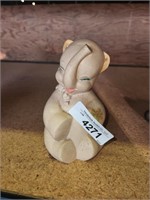 Vintage Pottery Elephant - approx 7" Tall