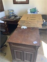 Corner Office Desk w/ Black cloth chair