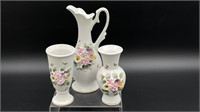 Lefton China - Set of 3 Bud Vases