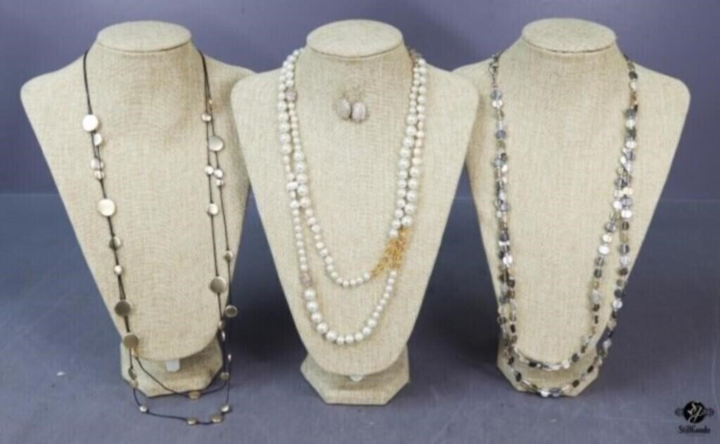Chico's Necklaces, Earrings / 4 pc