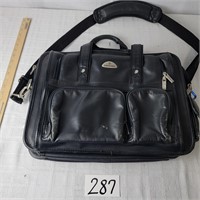 Black Leather Samsonite Computer Bag