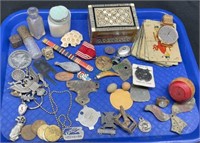 Eclectic tray includes a variety of