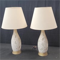 Pair of 50's ceramic lamps