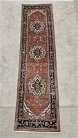 10' HAND KOTTED WOOL RUNNER - 31" WIDE