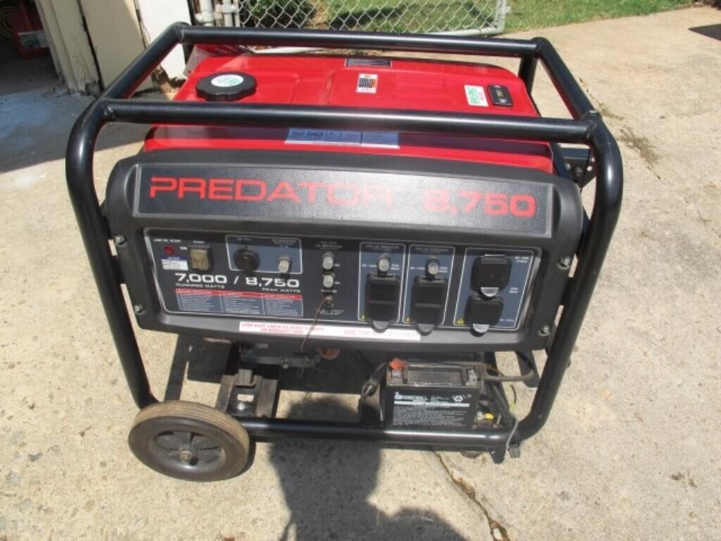 PREDATOR GENERATOR 8750 ELC START, 58AMPS  420CC