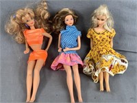 3 Barbie Dolls