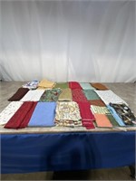 Assortment of fabric with miscellaneous cuts and