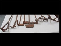 LOT OF 8 VINTAGE BRANDING IRONS - NO SHIPPING
