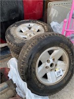 (3) P265/70R17 Goodyear Wrangler Tires on Dodge Ri