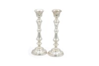 Pair Sterling silver candlesticks