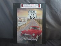 ~ Matted Route US 66 Metal Sign