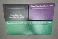 1992,1993,1994 & 1995 Mint Proof Sets