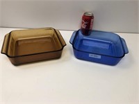 Two Square Glass Baking Dishes