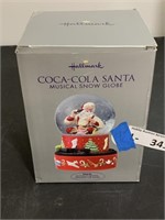 Hallmark Coca-Cola Santa Snow Globe