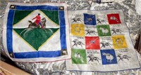 (2) Mid Century Ladies Handkerchiefs, Horse Theme