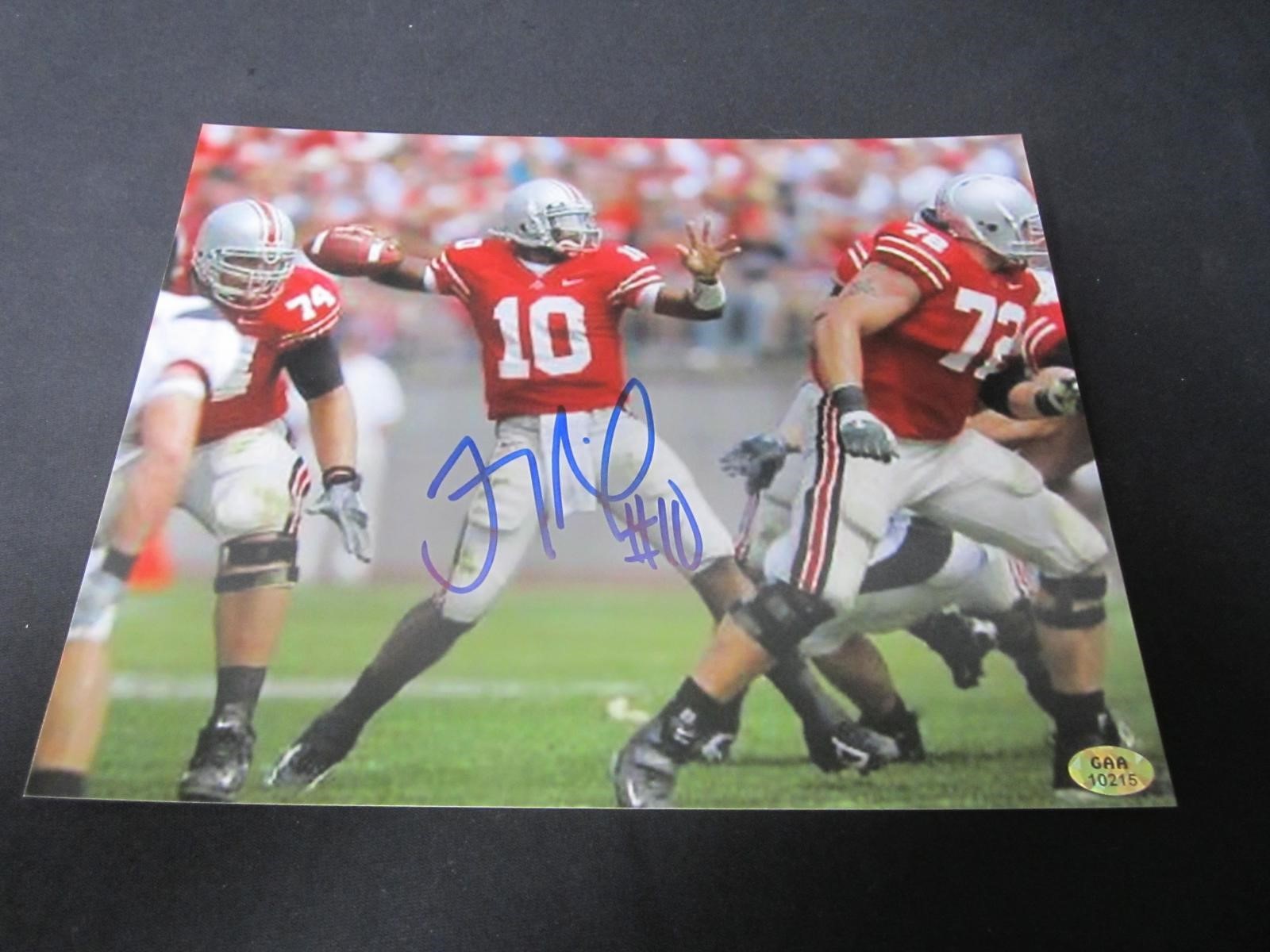 TROY SMITH SIGNED 8X10 PHOTO OHIO STATE COA