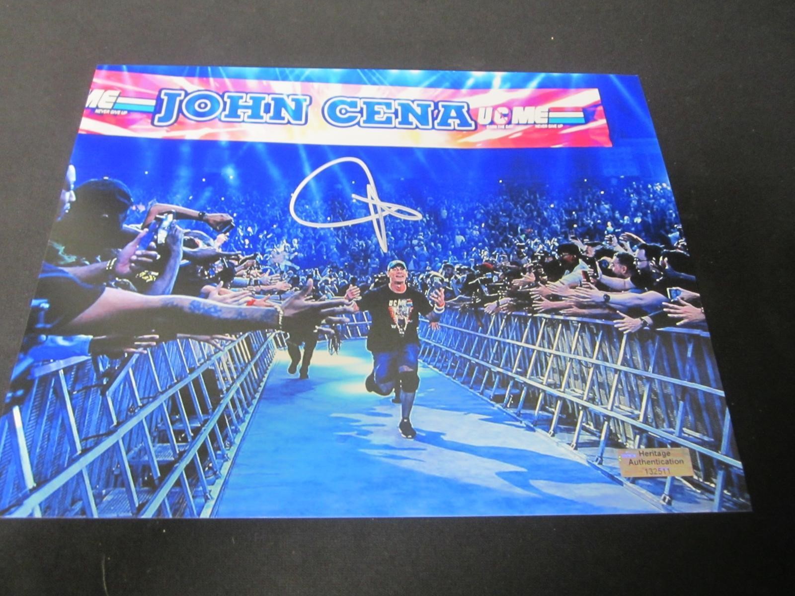 WWE JOHN CENA SIGNED 8X10 PHOTO HERITAGE COA