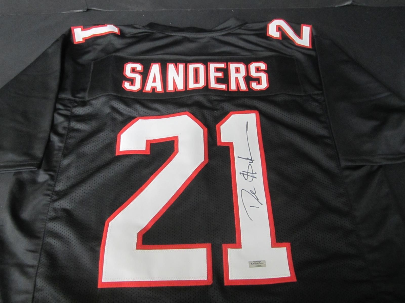 FALCONS DEION SANDERS SIGNED JERSEY HERITAGE