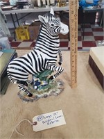 Huge porcelain / pottery zebra figurine