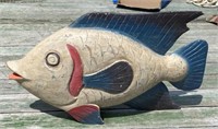 16" Wood Folk Art Fish