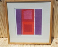 "Cubic Heat" Amaina signed abstract lithograph