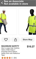 Men's Large High Visibility Yellow