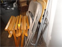 (2) DIRECTORS CHAIRS,(3) FOLDING CHAIRS, & A ....