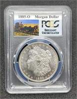 1885-O slab Morgan Silver Dollar, PCGS
