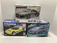 Three Model Car Kits