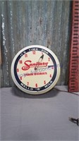 Sanitary Farm Dairies lighted clock, works