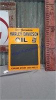 Harley-Davidson Oil chalkboard tin sign