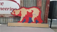 Bear sign(plastic), edges bad