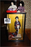 3 Japanese Geisha Dolls