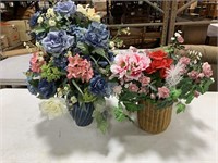 Artificial flowers with pots