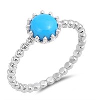 Round Cabochon Turquoise Ring