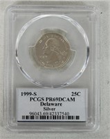 1999-S 25c DELIWARE SILVER  QUARTER