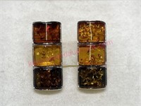 New sterling silver Baltic Amber earings (5.5g)