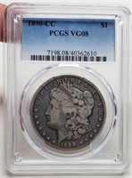 1890-CC Morgan Silver Dollar PCGS VG08