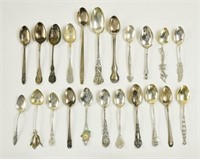 22 Sterling Souvenir and Other Spoons