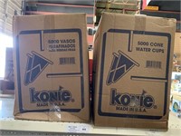 6 BOXES OF KONIE WATER CUPS(5000 EACH BOX)