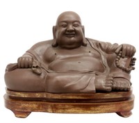 YI-HSING SITTING HAPPY BUDDHA ON STAND