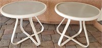 819 - 2 PATIO ACCENT TABLES